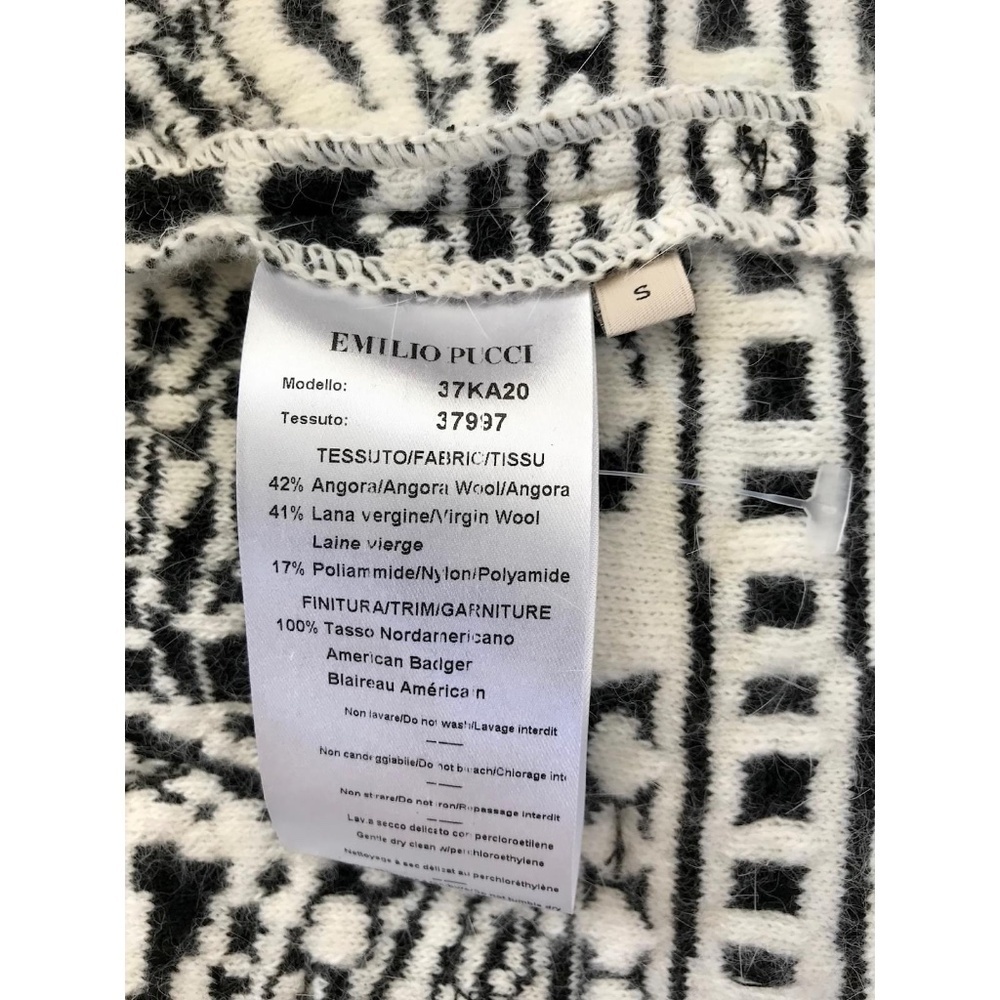 Authentic Emilio Pucci Jacquard Cape w/Fox Fur Color -S - Picture 5 of 8